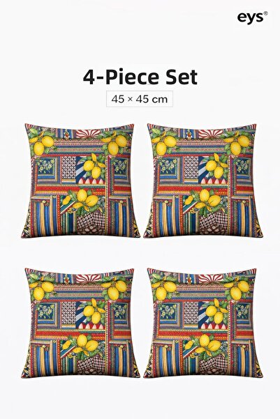 Eys Digital Printed Double-Sided Cotton Throw Pillow Cover – Hidden Zipper, L...