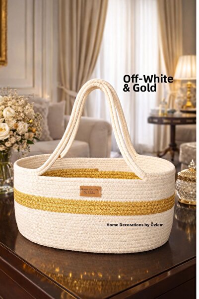 home decors by özlem Basket with Handle, Wicker Basket Organizer, Storage Box...