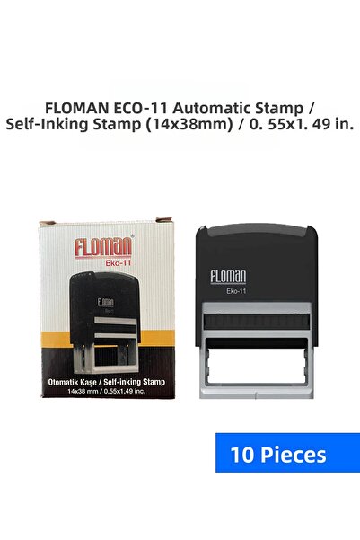 Floman 10 Pieces of Eco-11 Automatic Stamps/Self-Inking Stamps (14X38Mm)