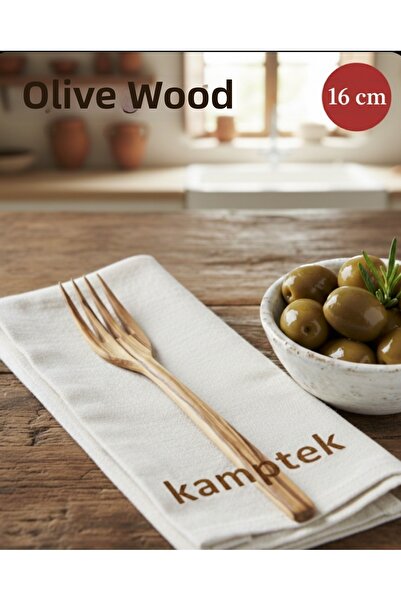 kamptek kamp teknolojisi شوكة خشبية طبيعية مقاس 18 سم من KampTek، خشب متين