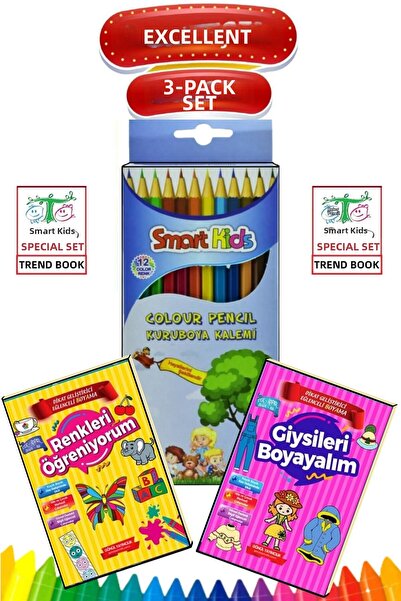 GÖNÜL YAYINCILIK Kids Plastidecor Dry Paint 12 Colors and Educational Paintings