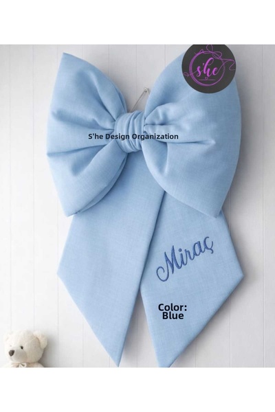 s'he design organizasyon Embroidered Name Ready-Made Bow Door/Wall Decoration...