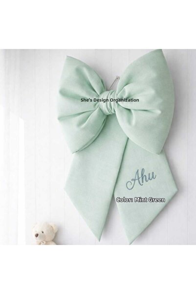 s'he design organizasyon Embroidered Name Ready-Made Bow Door/Wall Decoration...