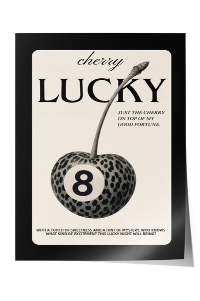 Zestia Постер за декорация на ретро хол с щастлив черешов леопардов принт