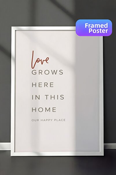 Zestia Ζωγραφική τοίχου με λευκό πλαίσιο, Μίνιμαλ Τυπογραφία, Διακόσμηση Σαλο...