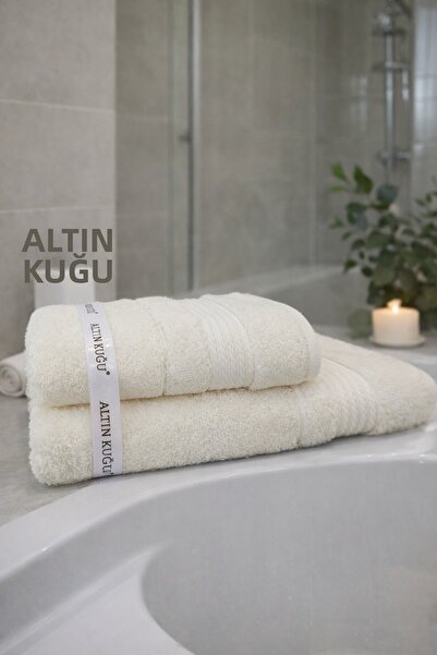 Özdilek Trendy 2-Piece Towel Set-Cream