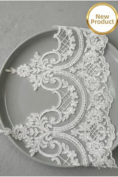 Massaltay White French Guipure Lace 1 Meter |   Wedding Dress, Bundle and Emb...