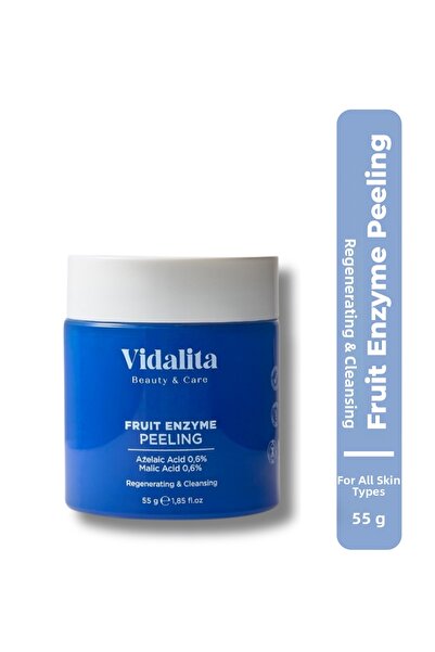 Vidalita Beauty & Care مسحوق تنظيف الوجه اللطيف – 0.6% حمض الأزيليك و 0.6% حم...