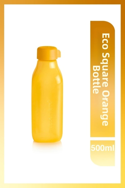 Tupperware زجاجة إيكو مربعة 500 مل برتقالي