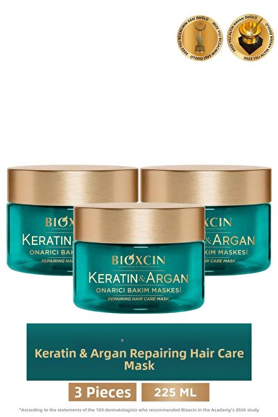 Bioxcin Keratin & Argan Repair Care Mask 225 ml 3 Pieces