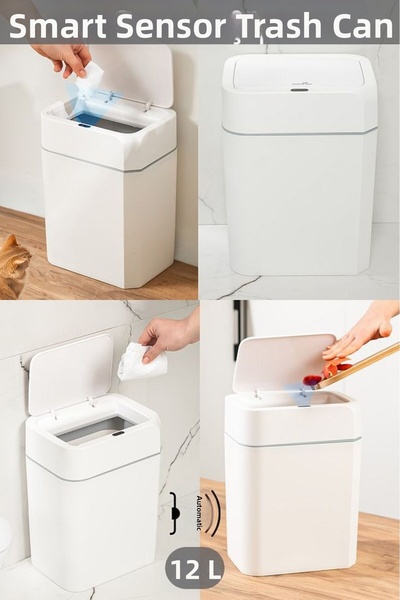 Kosova Trash Can with Sensor 31,5X23X17 cm 12 Lt 4147-01