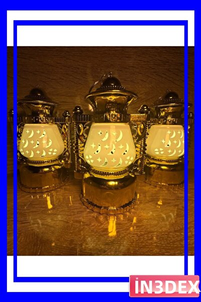 İN3DEX 16 cm Led Lighted Decorative Candle Set 12 Pieces