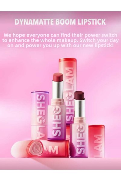 SHEGLAM Dynamatte Boom Long-Lasting Matte Lipstick – Waterproof, Transfer Proof