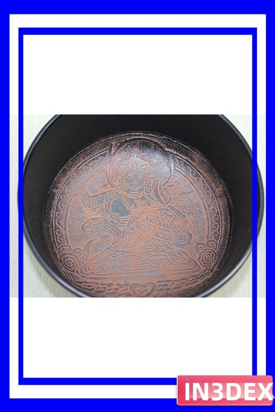 İN3DEX جرس التأمل التقليدي المصنوع يدويًا بنمط بوذا