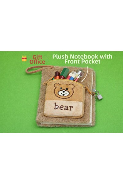 hediyeofisi دفتر ملاحظات مخملي بقفل مع حقيبة هدية للمكتب - دفتر يوميات بتصميم...