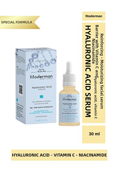 Fitoderman Intense Moisturizing Hyaluronic Serum with Vitamin C and B
