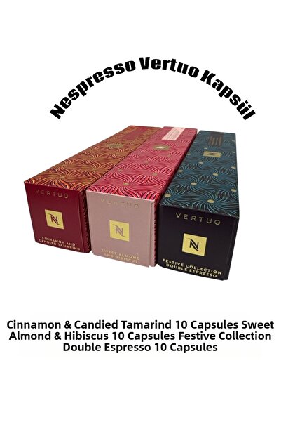 Nespresso Festive Collection Cinnamon - Hibiscus - Espresso Vertuo Capsule Co...