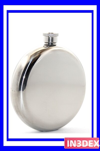 İN3DEX Durable Stainless Steel Water Bottle 240ml Round Design