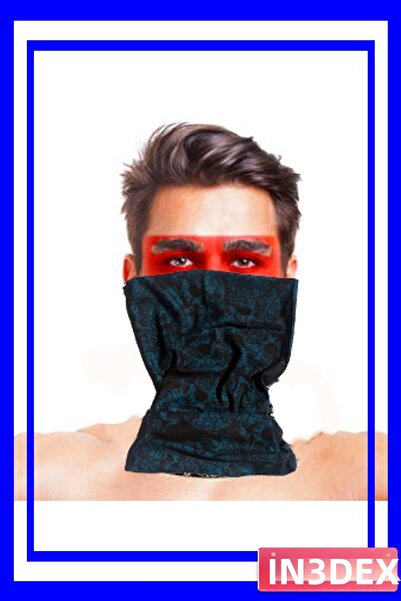 İN3DEX قماش قابل للتمدد منديل فم قماشي متعدد الألوان قابل للغسل