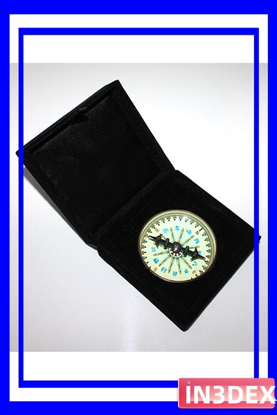 İN3DEX هدية تذكارية كلاسيكية على شكل بوصلة مع صندوق