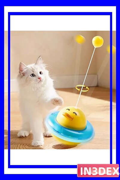 İN3DEX لعبة القطط المتحركة بتصميم UFO مع شكل البطة