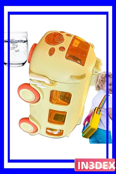 İN3DEX Fun Water Bottle for Kids 500ml with Lid