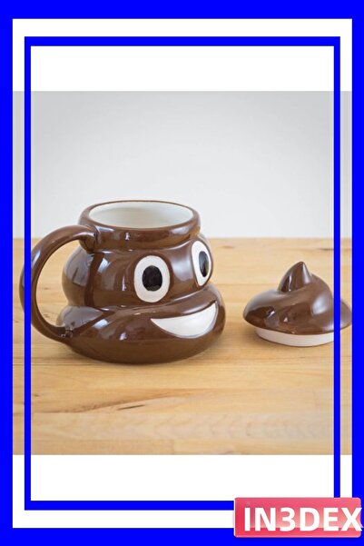 İN3DEX Ceramic 3D Emoji Patterned Coffee Cup 400ml Capacity