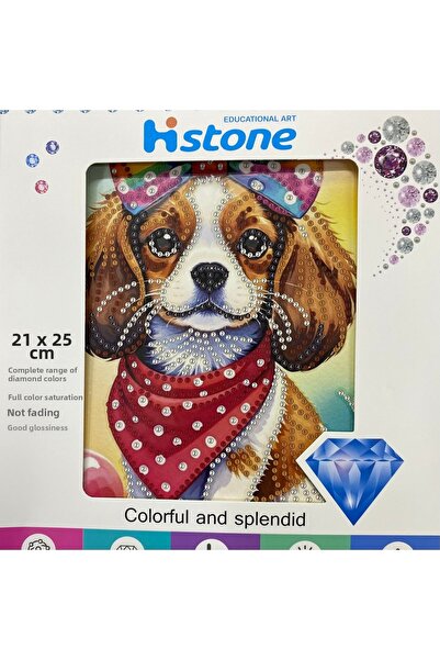 EleganTShoP 5D Beads Goblen Mozaic Tablo Pano 21*25 cm Câine