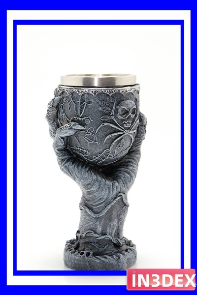 İN3DEX Hand-Shaped Stainless Steel Drink Cup Gothic Design