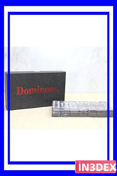 İN3DEX مجموعة دومينو بلاستيكية متينة مكونة من 28 قطعة لعبة محمولة