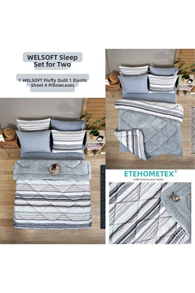 ETE HOMETEX Double Person Welsoft Sleeping Set