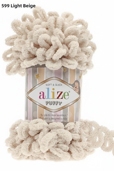 Alize Puffy Hand Knitting Yarn (with Large Loop)