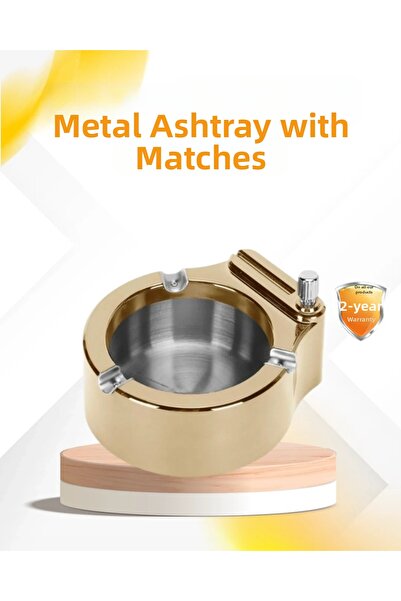 Epilons Brichetă cu scrumieră integrată, corp metalic reîncărcabil