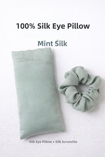 SUNYOGA Pernă pentru ochi umplută cu lavandă, 100% mătase și cataramă, culoar...