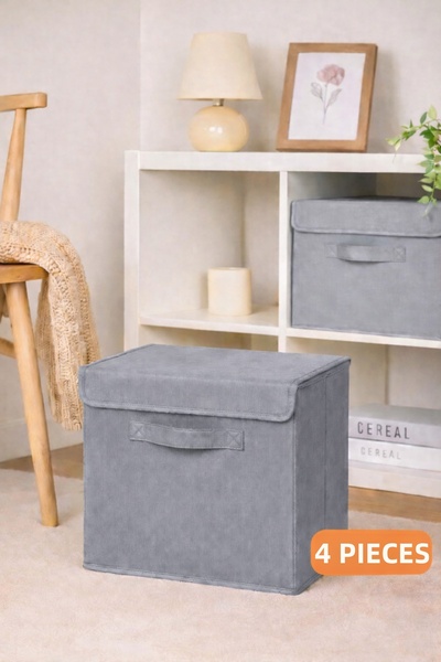 she berrak 4 Pieces - In-Closet Laundry Toy Organizer Folding Storage Box wit...