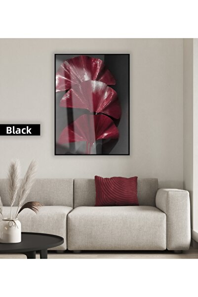 Harika bir ev HARİKABİREV | MODEL ABSTRACT CU FRUNZE ÎN CULORI BORDO-GRI | TA...