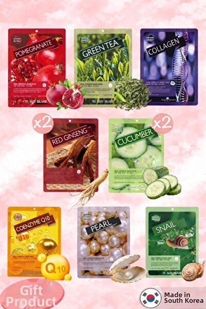 May Island Set of 10 Korean Paper Face Masks - Mixed Design