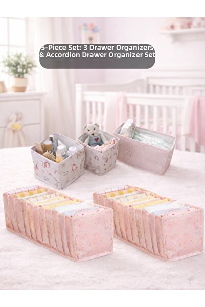 PONÇİK BEBEK Комплект от 5 броя 3 органайзера за чекмеджета 2 органайзера за ...