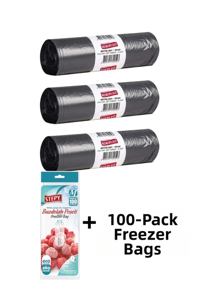 KMS HOME كيس قمامة صناعي كبير الحجم من كوروبلاست (65*80 سم) 10 قطع × 3 قطع + ...