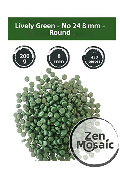 Zen Mozaik Round Glass Mosaic Tile for Your Artistic Mosaic Works - Diameter ...
