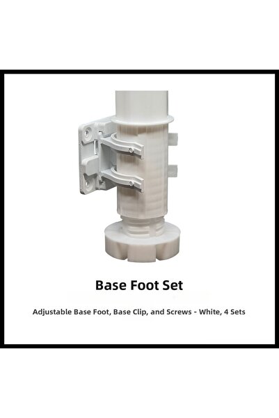 Adilon طقم أرجل للطاولة، 10 سم، أبيض، 4 مجموعات