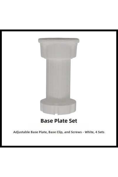 Adilon SET PICIOARE PENTRU BAZĂ, 10 cm, Alb, 4 Seturi