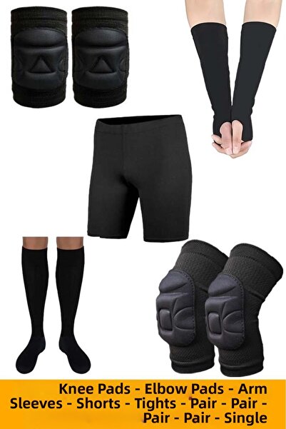 Liggo مجموعة جوارب للركبة للكرة الطائرة ووسادة للكوع للكرة الطائرة