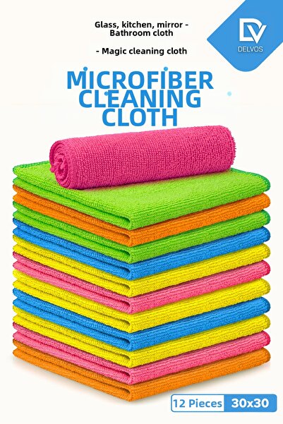 EMORFOHOME 12-пакет микрофибърни кърпи, магически кърпи за почистване, стъкло...