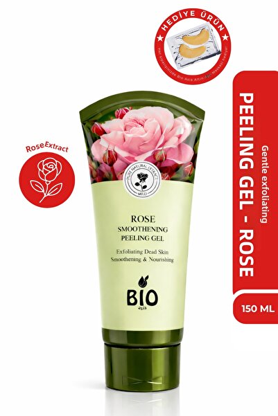 Bio Asia جل تقشير – منظف للبشرة مع خلاصة الورد لتفتيح وتنعيم البشرة 150 مل