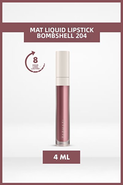 Farmasi Long-Lasting Velvety Texture Matte Liquid Lipstick |   204 Bombshell