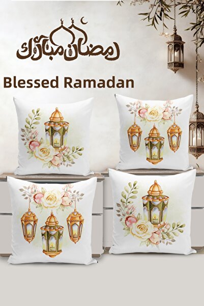 Filamente Set de 4 huse de pernă Ramadan cu model special imprimat digital pe...