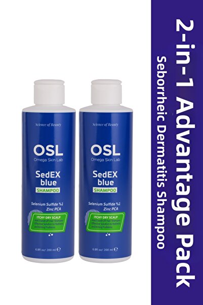 OSL Omega Skin Lab Osl Sedex Blue Shampoo 2-Pack Set 200ml