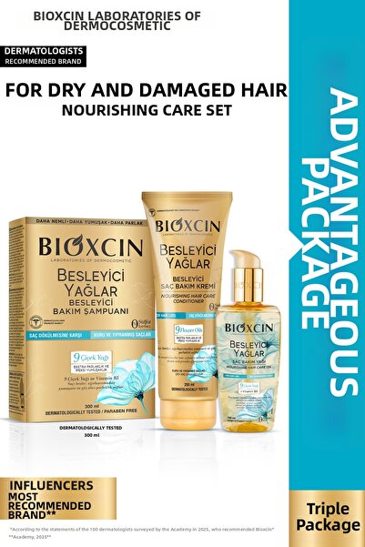 Bioxcin Șampon reparator cu uleiuri nutritive 300 ml + ulei de îngrijire a pă...