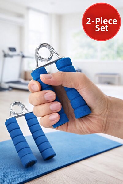 TOYFEST 2-Pack Blue Wrist Strengthening Spring Sponge Handle Hand Wrist Finge...
